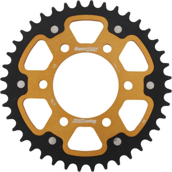 SUPERSPROX - REAR STEALTH SPROCKET ALU/STL 40T-520 GLD KAW/POL - Image 1