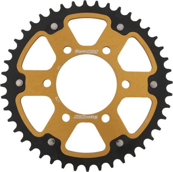 SUPERSPROX - REAR STEALTH SPROCKET ALU/STL 44T-520 GLD KAW/POL - Image 1