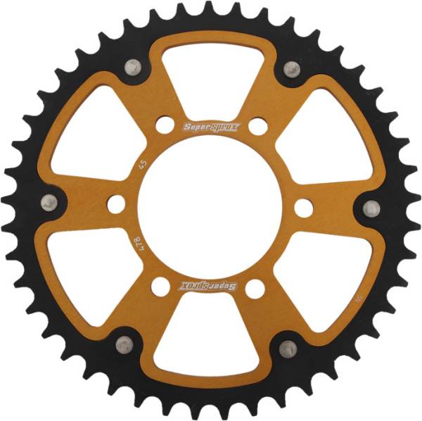 SUPERSPROX - REAR STEALTH SPROCKET ALU/STL 45T-520 GLD KAW - Image 1