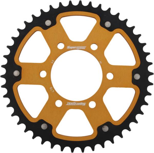 SUPERSPROX - REAR STEALTH SPROCKET ALU/STL 46T-520 GLD KAW - Image 1