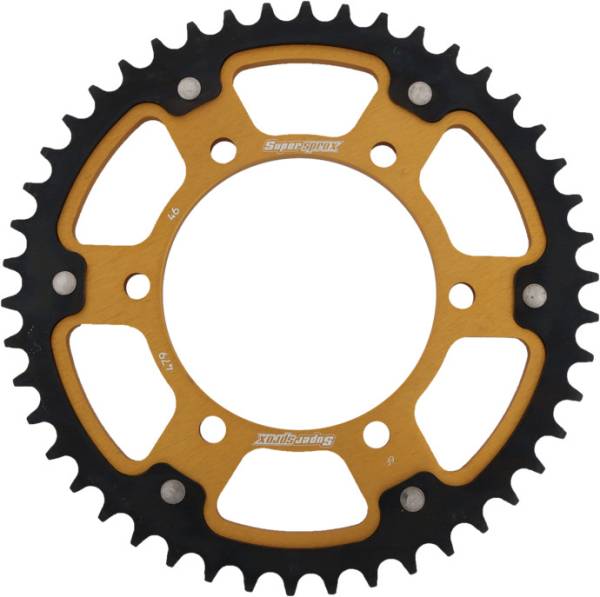 SUPERSPROX - REAR STEALTH SPROCKET ALU/STL 46T-530 GLD YAM - Image 1