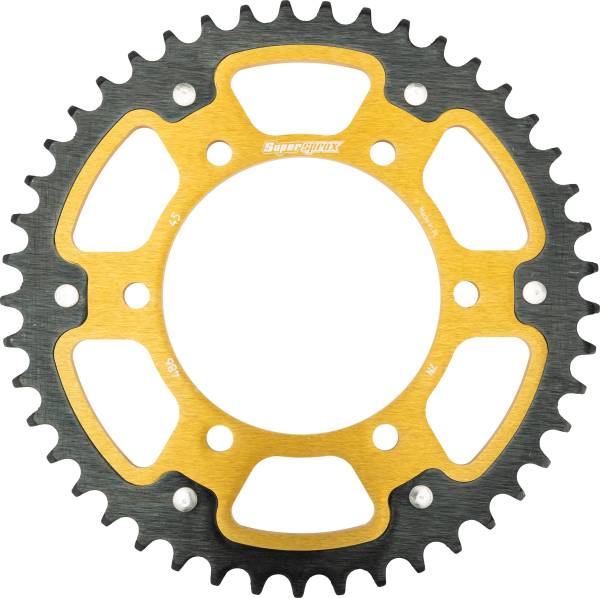 SUPERSPROX - REAR STEALTH SPROCKET ALU/STL 45T-520 GLD KAW - Image 1