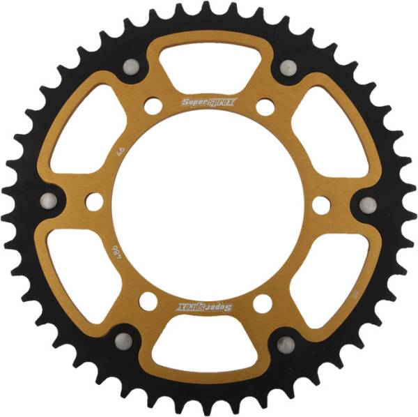 SUPERSPROX - REAR STEALTH SPROCKET ALU/STL 46T-520 GLD HON/KAW/YAM - Image 1