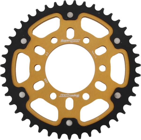 SUPERSPROX - REAR STEALTH SPROCKET ALU/STL 43T-530 GLD KAW - Image 1