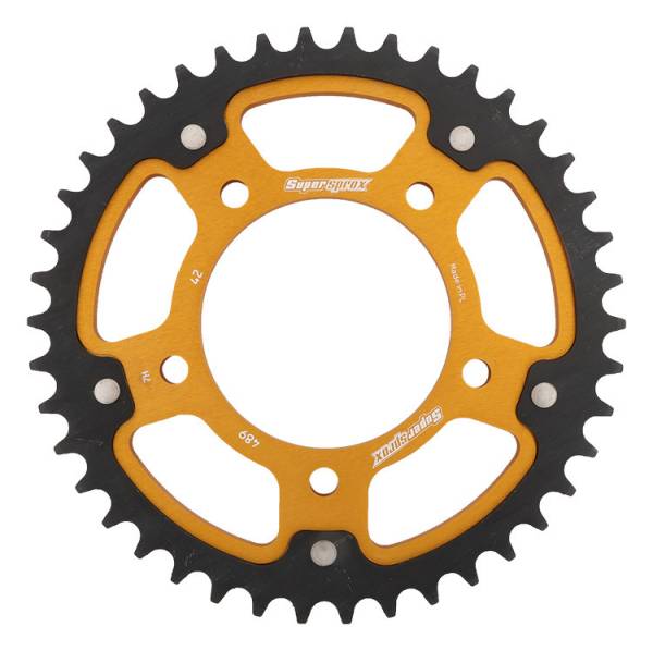 SUPERSPROX - REAR STEALTH SPROCKET ALU/STL 42T-530 GLD KAW - Image 1