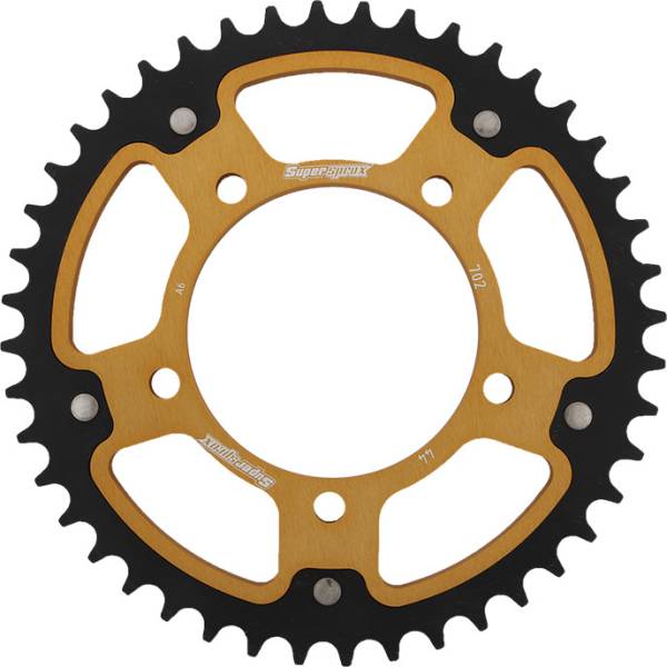 SUPERSPROX - REAR STEALTH SPROCKET ALU/STL 44T-525 GLD APR - Image 1