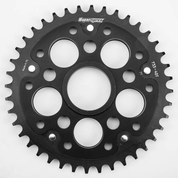 SUPERSPROX - REAR STEALTH SPROCKET ALU/STL 40T-520 BLK DUC - Image 1