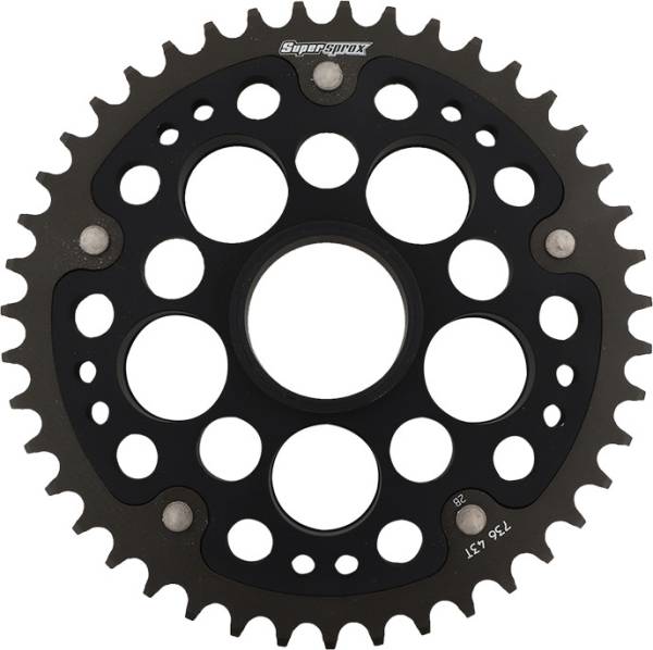 SUPERSPROX - REAR STEALTH SPROCKET ALU/STL 43T-520 BLK DUC - Image 1