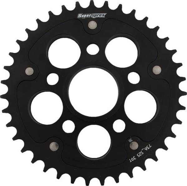 SUPERSPROX - REAR STEALTH SPROCKET ALU/STL 39T-525 BLK DUC - Image 1