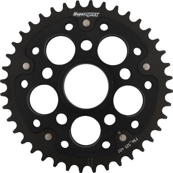 SUPERSPROX - REAR STEALTH SPROCKET ALU/STL 40T-525 BLK DUC - Image 1