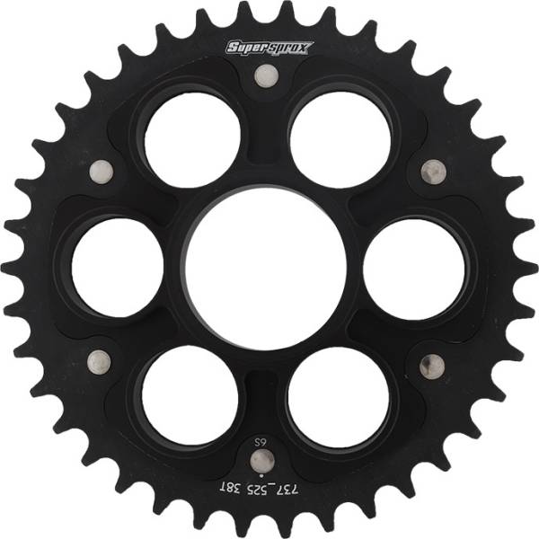 SUPERSPROX - REAR STEALTH SPROCKET ALU/STL 38T-525 BLK DUC - Image 1