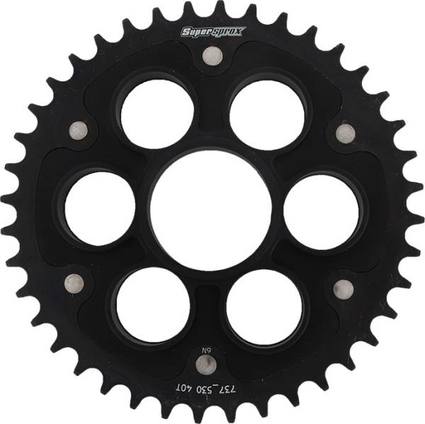 SUPERSPROX - REAR STEALTH SPROCKET ALU/STL 40T-530 BLK DUC - Image 1