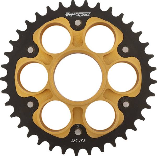 SUPERSPROX - REAR STEALTH SPROCKET ALU/STL 37T-520 GLD DUC - Image 1