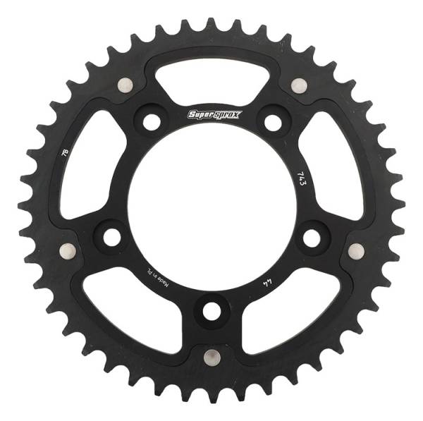 SUPERSPROX - REAR STEALTH SPROCKET ALU/STL 44T-520 BLK DUC - Image 1