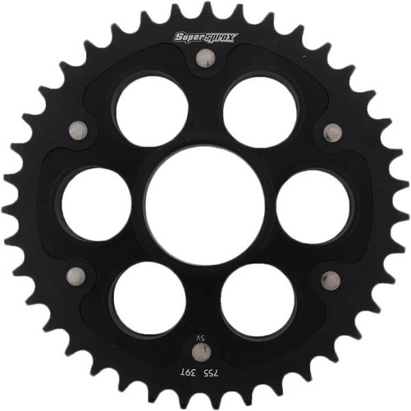 SUPERSPROX - REAR STEALTH SPROCKET ALU/STL 39T-520 BLK DUC - Image 1