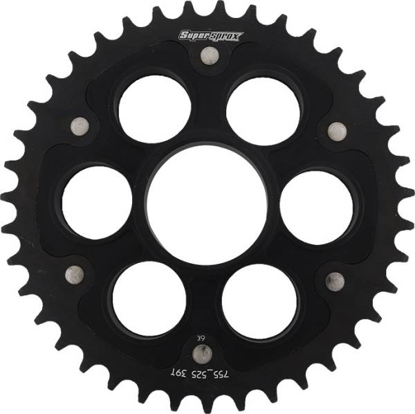 SUPERSPROX - REAR STEALTH SPROCKET ALU/STL 39T-525 BLK DUC - Image 1