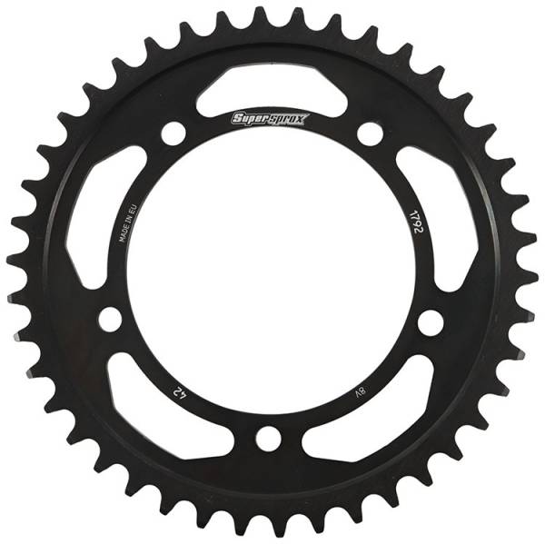 SUPERSPROX - REAR EDGE SPROCKET STEEL 42T-525 BLK HAY/SUZ/TRI - Image 1