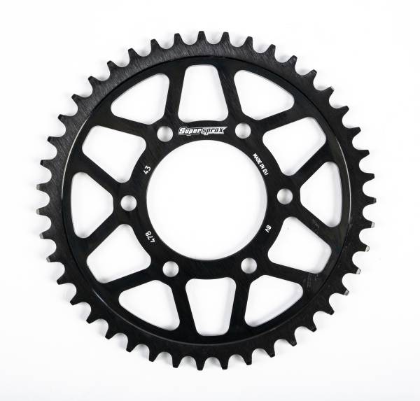 SUPERSPROX - REAR EDGE SPROCKET STEEL 43T-520 BLK KAW/POL - Image 1