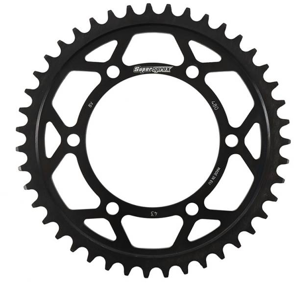 SUPERSPROX - REAR EDGE SPROCKET STEEL 43T-525 BLK SUZ/YAM - Image 1