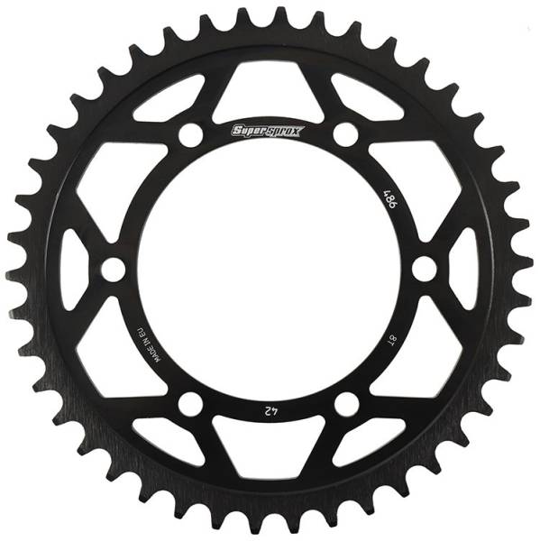 SUPERSPROX - REAR EDGE SPROCKET STEEL 42T-520 BLK HON/KAW/SUZ/YAM - Image 1