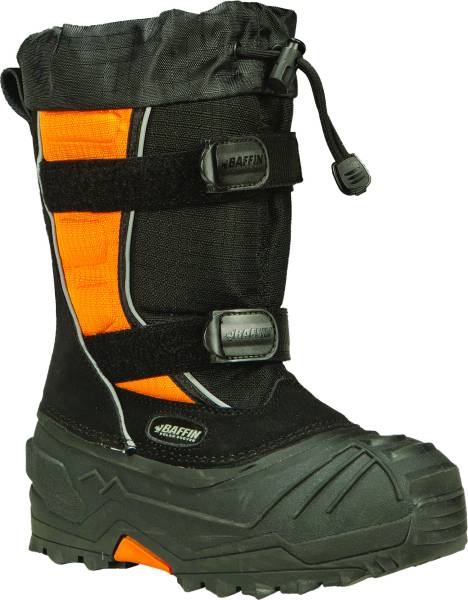 BAFFIN - YOUTH EIGER BOOTS BLACK/ORANGE SZ 11 - Image 1