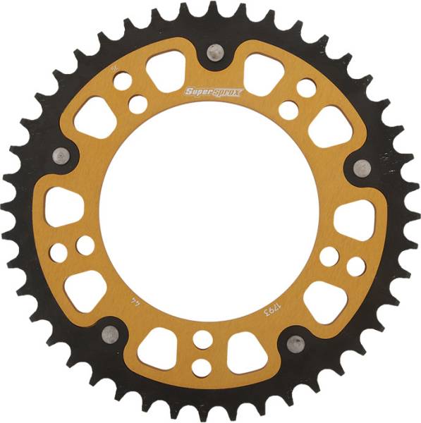 SUPERSPROX - REAR STEALTH SPROCKET ALU/STL 44T-520 GLD HAY/SUZ/TRI - Image 1