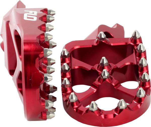 FLO MOTORSPORTS - PRO SERIES FOOT PEGS (RED) - Image 1