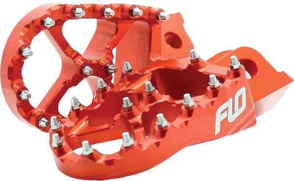 FLO MOTORSPORTS - PRO SERIES FOOT PEGS ORANGE - Image 1