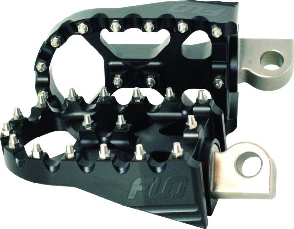 FLO MOTORSPORTS - MOTO STYLE FOOTPEG SET FLAT BLACK 2"X3.125" - Image 1