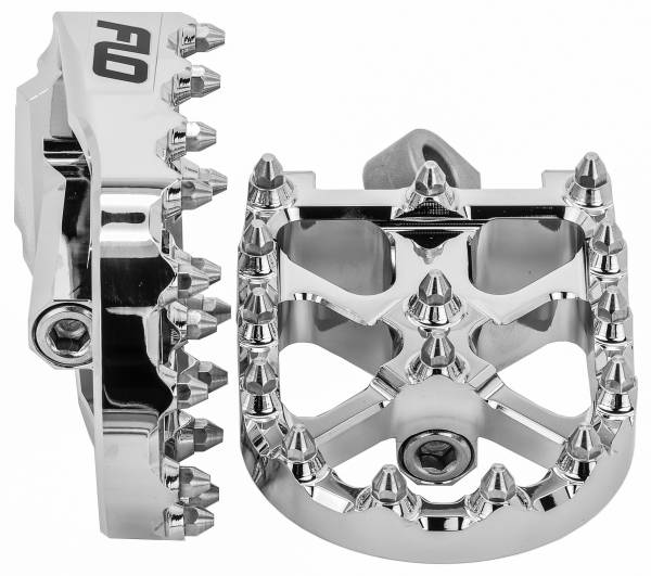 FLO MOTORSPORTS - BMX STYLE FOOTPEGS CHROME - Image 1