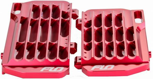 FLO MOTORSPORTS - HIGH FLOW RADIATOR BRACES RED - Image 1