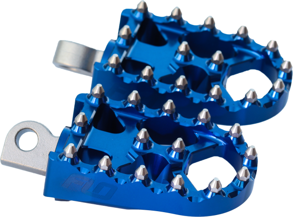 FLO MOTORSPORTS - MOTO STYLE FOOTPEG SET BLUE 2"X 3.125" - Image 1