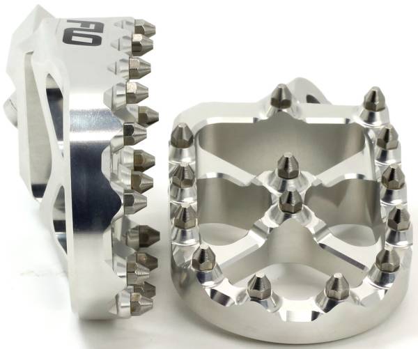 FLO MOTORSPORTS - PRO SERIES FOOT PEGS SILVER HON - Image 1