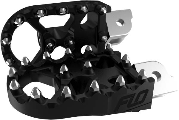 FLO MOTORSPORTS - MOTO STYLE FOOTPEG SET BLACK M8 SOFTAIL - Image 1