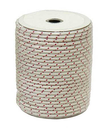 SP1 - POLY STARTER ROPE 4.5MM X 250' POLYESTER WHITE/RED - Image 1