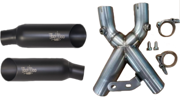 VOODOO - SHORTY DUAL MUFFLER BLACK BUSA - Image 1