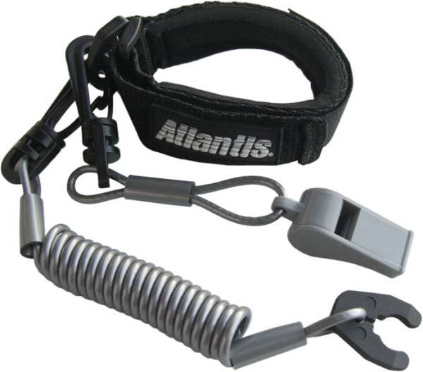 ATLANTIS - PRO FLOATING WRIST LANYARD SILVER W/WHISTLE - Image 1