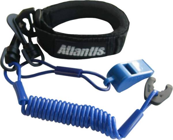 ATLANTIS - PRO FLOATING WRIST LANYARD BLUE W/WHISTLE - Image 1