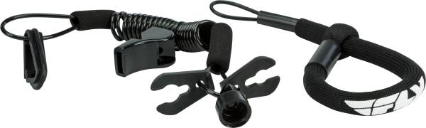 FLY RACING - ULTRA CORD FLOATING TETHERCORD /LANYARD (BLACK) - Image 1