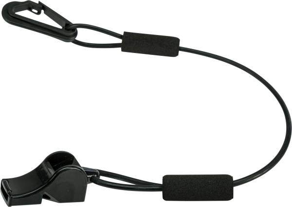 WPS - FLOATING WHISTLE W/LANYARD (BLACK) - Image 1