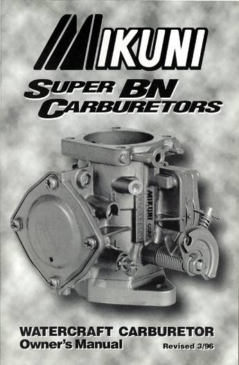 MIKUNI - OWNERS MANUAL FOR SUPER BN CARBURETORS - Image 1