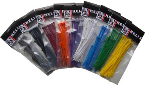 HELIX - CABLE TIES 4" BLACK 100/PK - Image 1