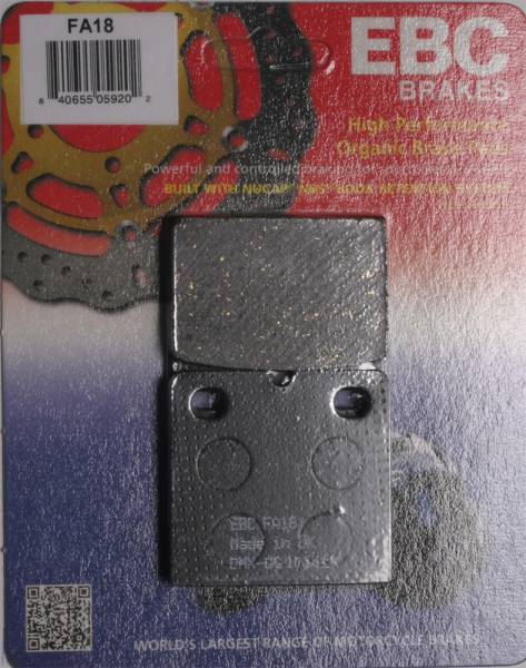 EBC - BRAKE PADS FA18 ORGANIC - Image 1