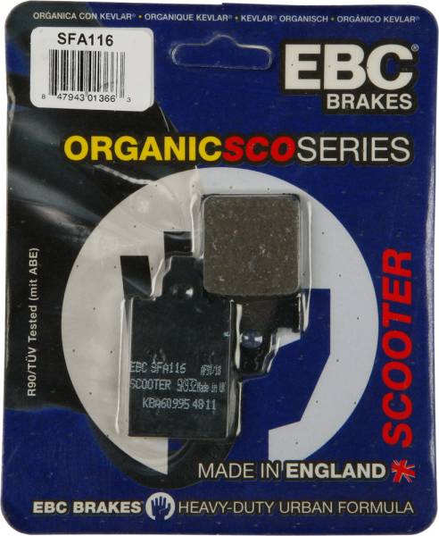 EBC - BRAKE PADS SFA116 ORGANIC - Image 1