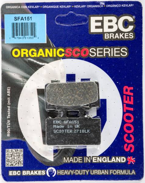 EBC - BRAKE PADS SFA151 ORGANIC - Image 1