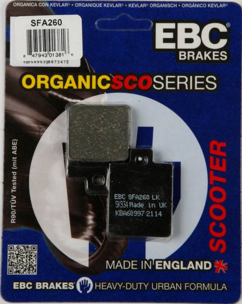 EBC - BRAKE PADS SFA260 ORGANIC - Image 1