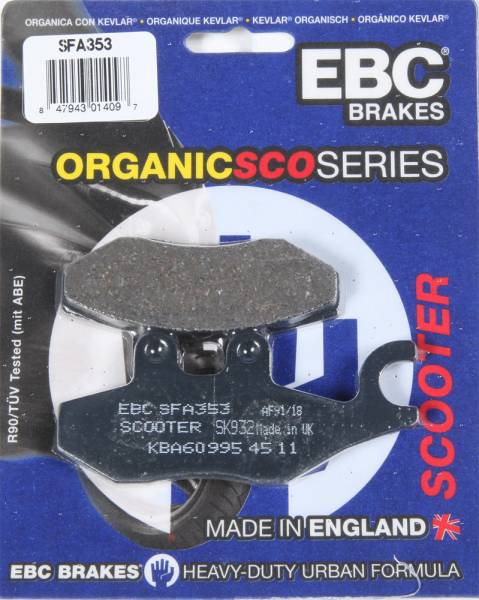 EBC - BRAKE PADS SFA353 ORGANIC - Image 1