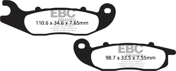 EBC - BRAKE PADS SFA693HH DOUBLE-H SINTERED - Image 1