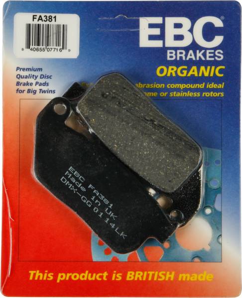 EBC - BRAKE PADS FA381 ORGANIC - Image 1