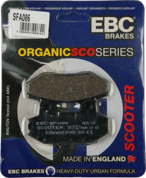 EBC - BRAKE PADS SFA86 ORGANIC - Image 1